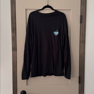 Vineyard Vines Black Long Sleeve Shirt with Logo